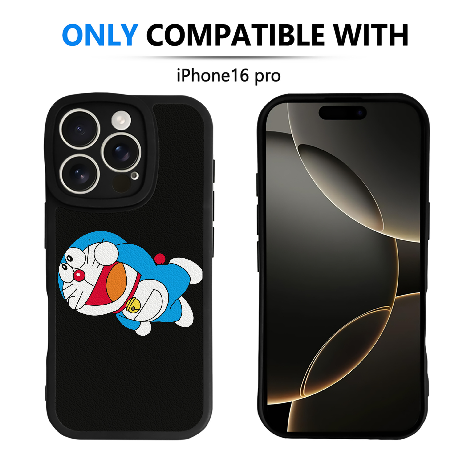 （画像用） ドラえもん Doraemon 【iPhone 16シリーズ対応】シリコンスマホケース（レザー調） 材質：シリコン
